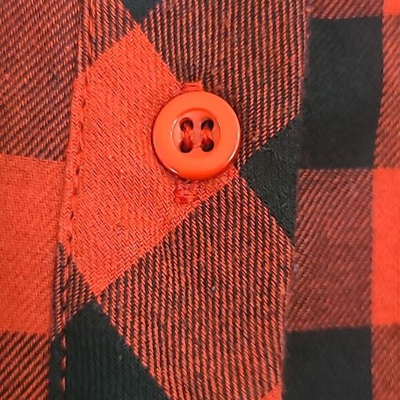 Suzanne Betro Plus Buffalo Plaid Red Bkack Babydoll Dress Long Sleeve Size 2X - Picture 6 of 13